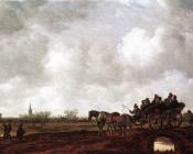 扬 范 戈因 : Horse Cart on a Bridge